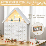 Christmas Advent Calendar, 2022 Light Up Table Xmas Wooden
