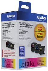 Pack de 3 cartouches d'encre Brother LC1013PKS - 300 pages