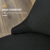 Modern Dining Chair Set of 2, Fabric Upholstered Side Chairs for Kitchen Living Room with Metal Legs