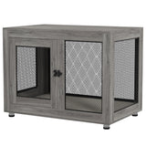 Pet Crate End Table with Water-resistant Cushion or Large Medium Dogs