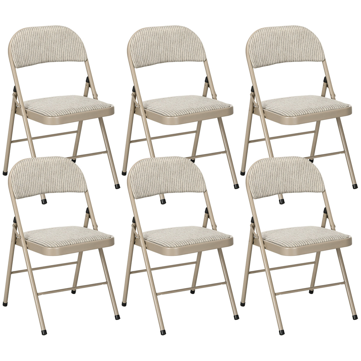 Set of 6 Metal Foldable Chairs