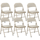 Set of 6 Metal Foldable Chairs
