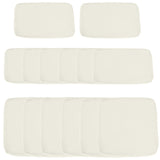 Ensemble canapé rotin patio extérieur 14pc couvre coussin polyester remplacement - coussin non inclus