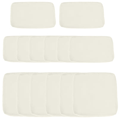 Outdoor 14pc Patio Rattan Sofa Set Cushion Polyester Cover Replacement Set - No Cushion Included