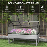 Wood Elevated Planter Box with Cold Frame Greenhouse, Raised Garden Bed for Vegetables