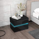 Modern Nightstand, Bedside Table with 2 Drawers