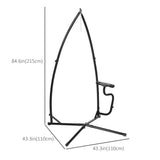 Hammock Chair Stand Only, Metal C-Stand for Hanging Hammock Chair with Tray for Indoor