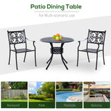 Table à manger ronde pour patio 33 pouces avec trou pour parasol