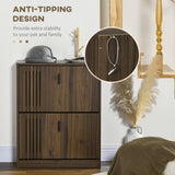 Meuble de rangement pour chaussures – Organiseur de 12 paires de chaussures avec 2 tiroirs basculants et étagères réglables