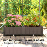 2PC Bac de plantation en plastique avec treillage
