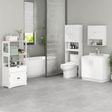 Farmhouse Bathroom Storage Cabinet, Linen Cabinet with Drawer and Shelves, 23.5
