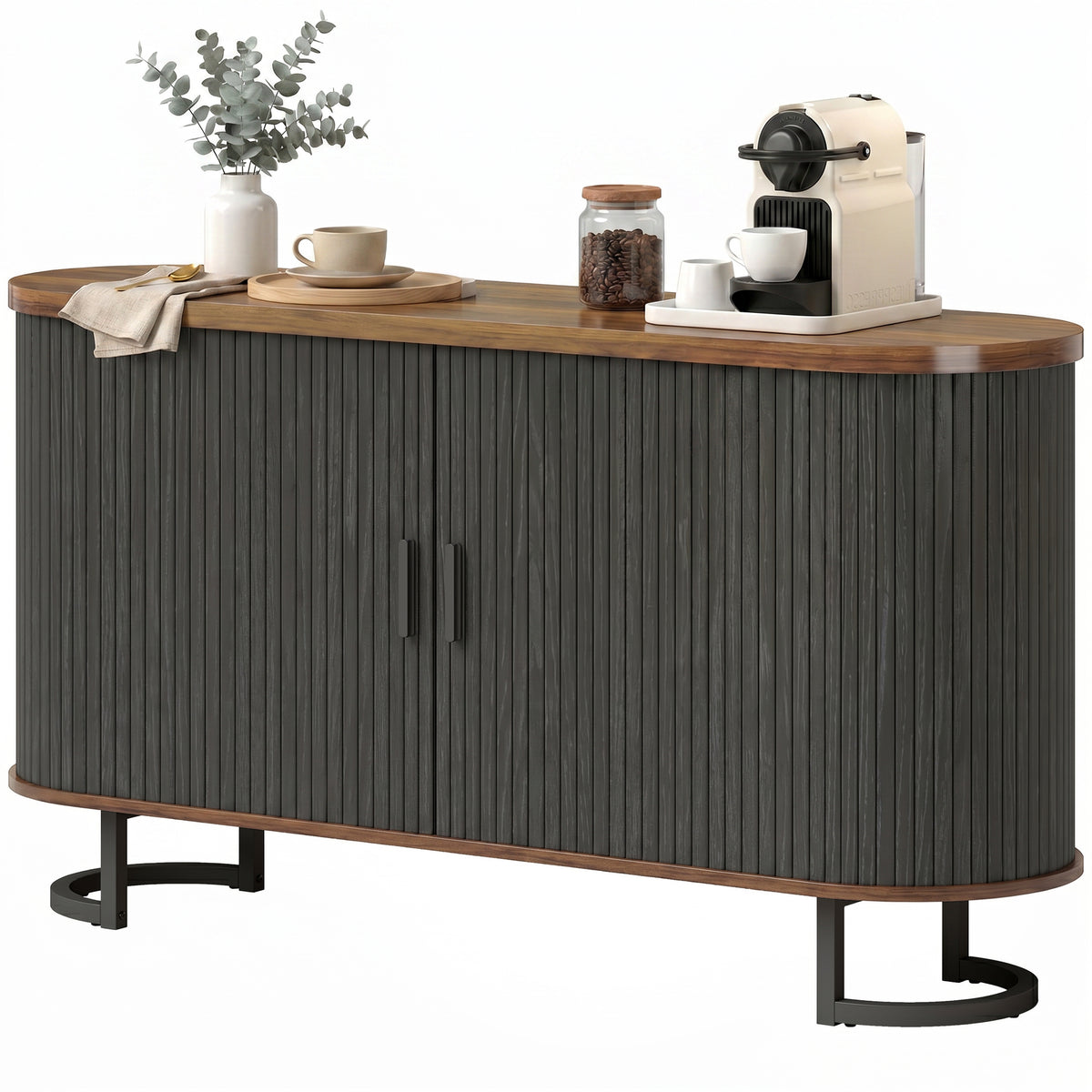 Fluted Sideboard Buffet Cabinet, 55