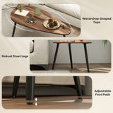 Ensemble de 2 tables basses pour salon, tables gigognes style industriel avec pieds en acier