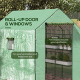 Serre portable, petite serre d'extérieur accessible avec 2 tablettes à fleurs en U, 4,6' x 4,7'