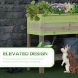 Jardinière surélevée avec tablette de rangement pour fleurs, 36