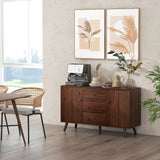 Kitchen Storage Sideboard, Buffet Cabinet with 2 Cupboard, 3 Drawers and Adjustable Shelves for Living Room