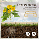 Bac de jardinage bricolage 5 boîtes avec fond ouvert pour plantes extérieures