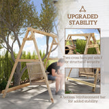 770lbs Porch Swing Frame, Heavy Duty A-Frame Hanging Chair Stand Only with Reinforced Bars for Porch