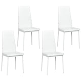 Chaises de salle à manger dossier haut, chaises d'appoint modernes en cuir PU rembourré avec pieds métalliques pour cuisine