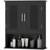 Modern Wall Mount Bathroom Cabinet, Storage Organizer with 2 Door Cabinet and Shelf