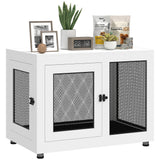 Pet Crate End Table with Water-resistant Cushion or Large Medium Dogs