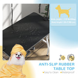 Foldable Dog Grooming Table with Adjustable Grooming Arms, Storage Shelf, 42