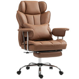 400LBS Massage Office Chair, Executive Office Chair with 6-Point Vibration, Footrest and Lumbar Support