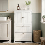 Bathroom Storage Cabinet, Narrow Bathroom Cabinet with 2 Drawers, Adjustable Shelf for Living Room