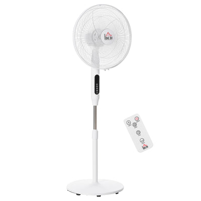 Standing Floor Fan with Remote Control, Stand Up Cooling Fan, Tall Pedestal Electric Fan for