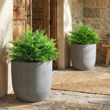 Artificial Boston Ferns UV-Resistant Fake Plants for Indoor Outdoor Decor Set of 2