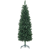 Sapin de Noël artificiel crayon de 6 pi avec 479 pointes de branche et base en acier