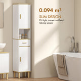 Tall Bathroom Storage Cabinet, Freestanding Bathroom Cabinet with Drawer, Adjustable Shelves, Open Compartment