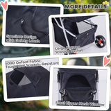 Cat Dog Stroller, One-click Foldable Pet Stroller w/Cup Holder, 4 Wheels Travel Carrier w/Brakes, 360° Swiveling Front Wheels, Storage Basket, for XS/Small Dogs Cats