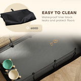 Small Animal Cage Waterproof Mat DIY Animal Playpen for Guinea Pigs Rabbits 12 Panels and Door