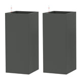 2 Pack Planter Box, 26 Inch Plastic Flower Pots with Water Level Indicator
