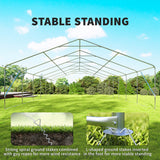 23' x 39' Party Tent, Heavy Duty Outdoor Canopy Tent Shelter with 2 Doors and 12 Windows for Parties