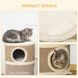 Cat Condo 3 Story Three Holes with Sisal Seaweed Scratching Cover Surface, 15