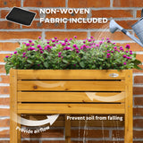 Jardinière surélevée avec table d'appoint pliante, bac à plantes en bois pour fleurs et légumes