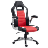 Fauteuil de bureau gaming en cuir PU, chaise d'ordinateur de direction avec hauteur réglable et roulettes pivotantes