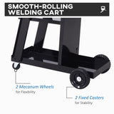 3 Tier Welding Cart Welder Trolley Garage Welding/Plasma Cutter Cart for Tanks Gas Bottles w/ Safety Chain