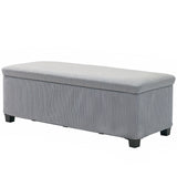 44 Inches Ottoman with Storage, Corduroy End of Bed Bench for Living Room