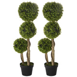 Set of 2 3FT Artificial Tree Bamboo Tree Fake Plants in Pot for Home Office Living Room Decor