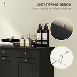 Laundry Cabinet, Tilt Out Laundry Hamper Cabinet with 2 Baskets, Bathroom Hamper Cabinet with 2 Drawers