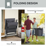Ensemble 2 chaises pliantes extérieures dossier ajustable, chaises camping rembourées pour événements