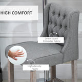 Set of 2 40Inch Button Tufted Bar stools High Counter Dining Height Chairs