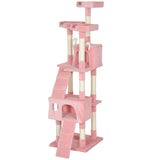 68-inch Multi-Level Cat Scratching Tree Kitty Activity Center Post Tower Condo Pet Furniture w/ Toy