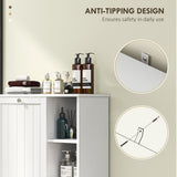 Laundry Cabinet with Removable Basket, Tilt Out Laundry Hamper with Adjustable Shelf and Open Compartments