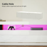 Entertainment Center with RGB LED Lights, TV Stand for 65-85 Inch TV