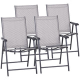 2-Piece Folding Dining Chair Set for Relaxing on Patio