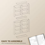 9-Tier DVD Shelf with 18 Compartments and 14 Adjustable Shelves, Holds 640 CDs, 360 DVDs or 430 Blu-rays